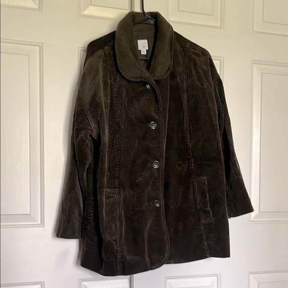 H&M Jackets & Blazers - J. Jill Dark Green Corduroy Pea Coat